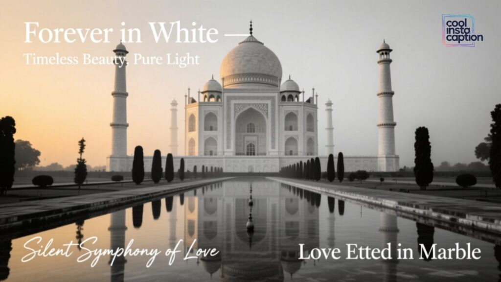 Short captions for Taj Mahal