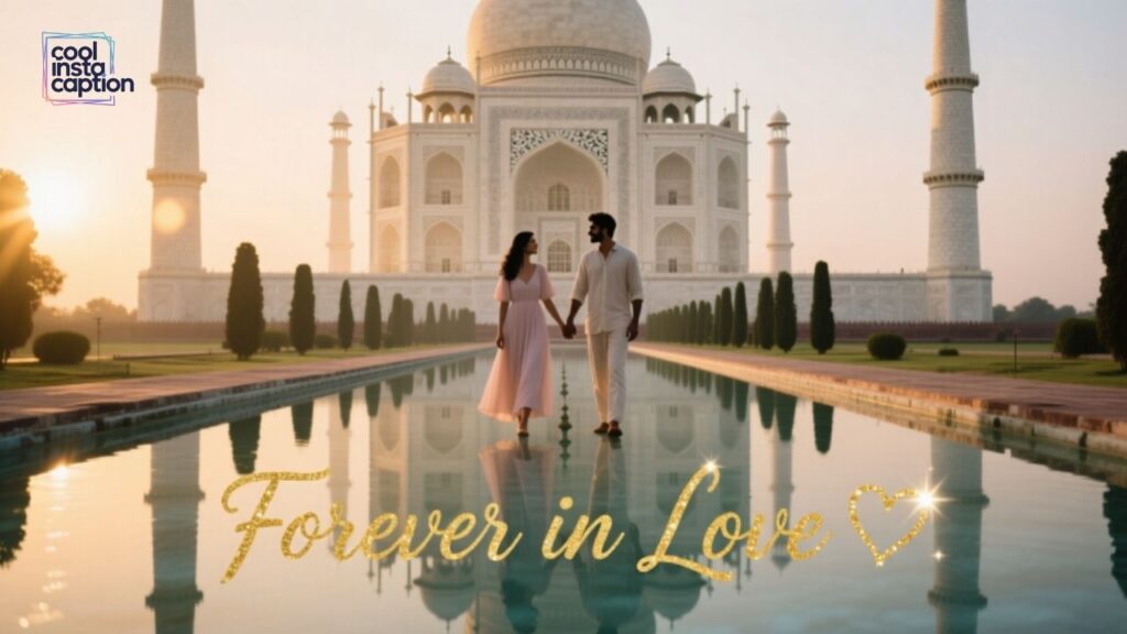 Taj Mahal Instagram Captions for Couples