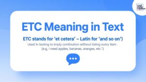 ETC Meaning in Text